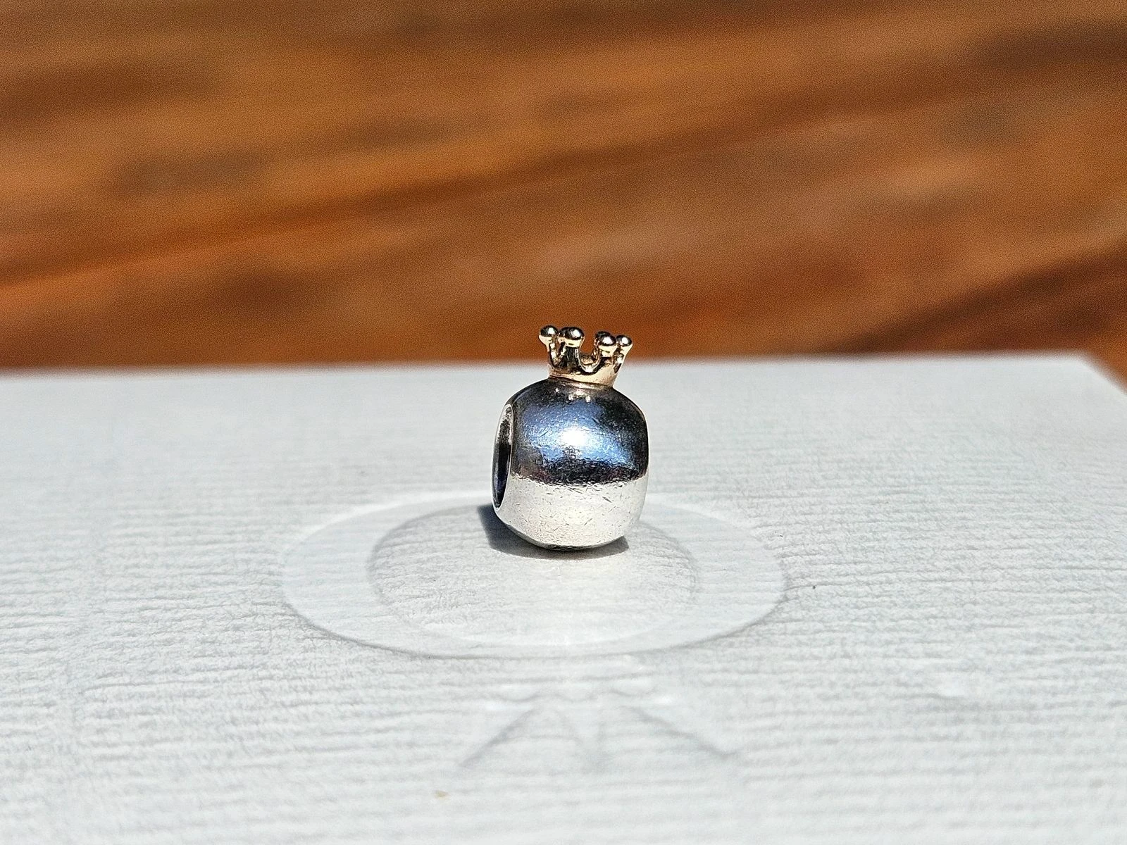 Pandora bedel charm 14k bicolor crown
